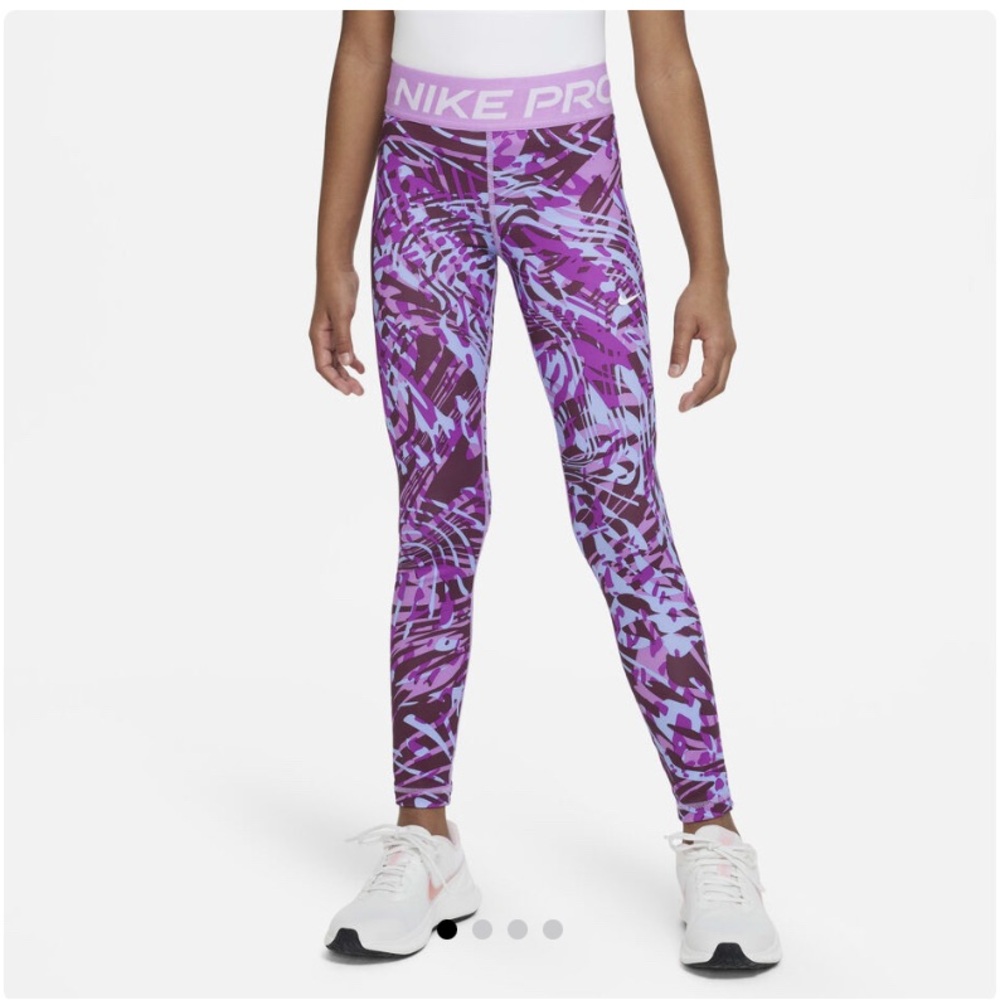 Nike Pro‎ Dri-FIT Girls Legging XL Purple Full Length/Long Stretch NWT